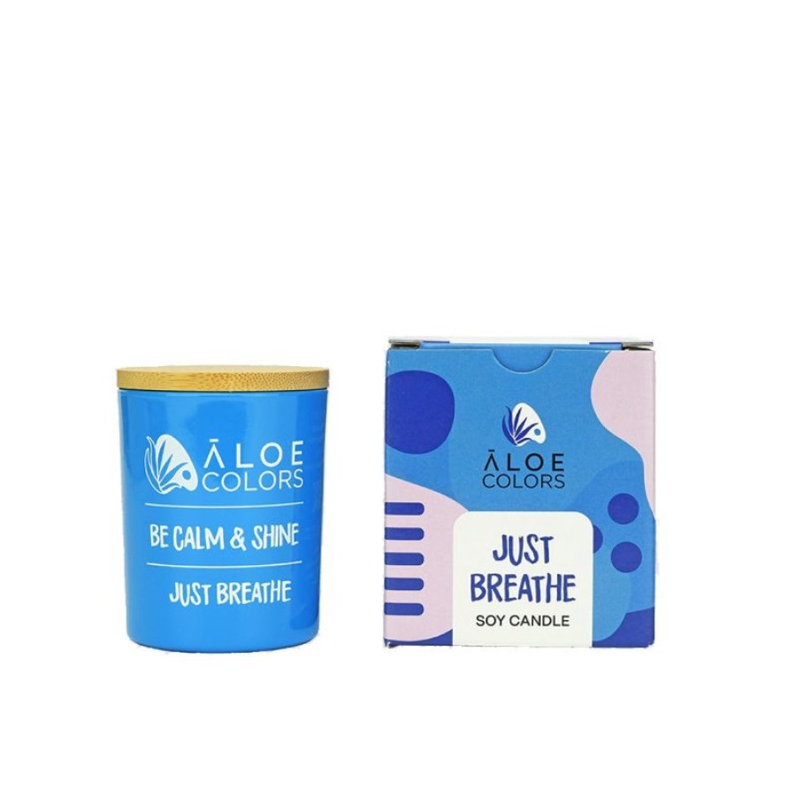 Aloe + Colors Just Breathe Scented Soy Candle 150gr