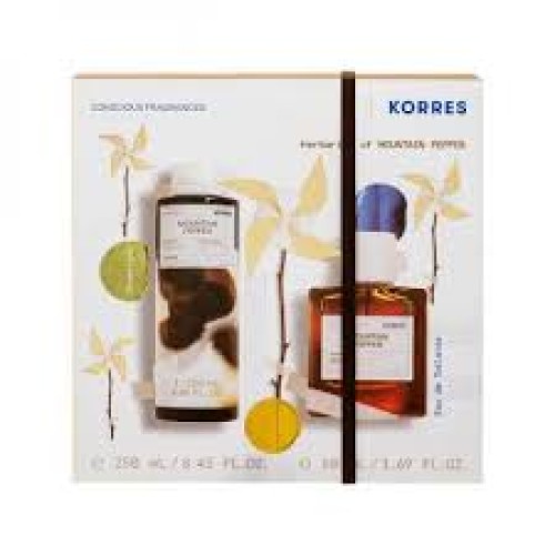 Korres Fragrance Set Mountain Pepper Eau de Toilette + Αφρόλουτρο 250ml