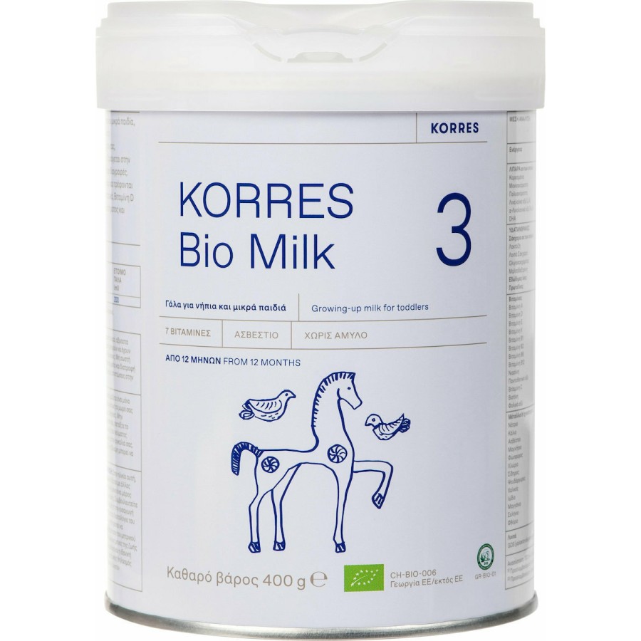 Korres Baby Bio Milk Βιολογικό Αγελαδινό Γάλα για Νήπια και Μεγάλα Παιδιά No3 (από 12 μηνών) 400gr