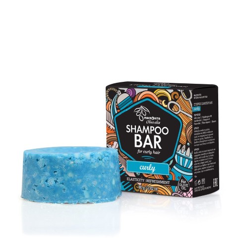 Macrovita Shampoo Bar Στερεό Σαμπουάν Curly για Σγουρά Μαλλιά & Μπούκλες 80g