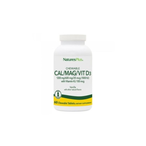 Natures Plus Cal Mag Vitamin D3 Vitamin K2 Vanilla 90Tabs