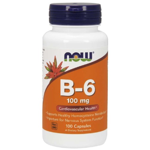 Now Vitamin B-6 100mg 100Caps