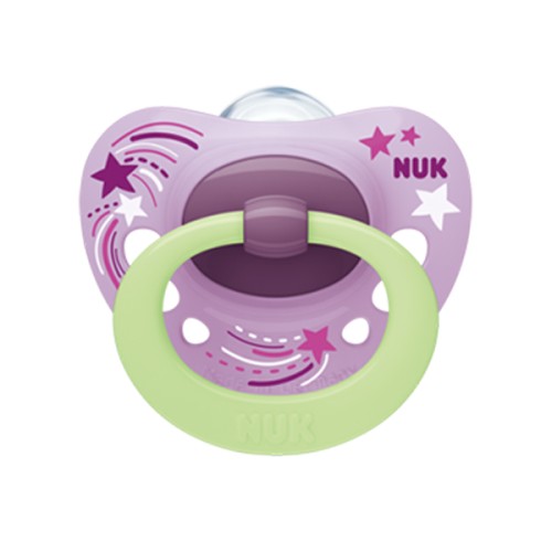 Nuk  Πιπίλα Signature Night Σιλικόνης 0-6m Purple 1τμχ