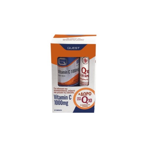 Quest Vitamine C 1000mg 60 tablets + Δώρο Q10 20 effev tabls