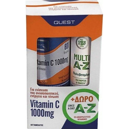 Quest Vitamine C 1000mg + Δώρο A-Z 20 Effev Tabls