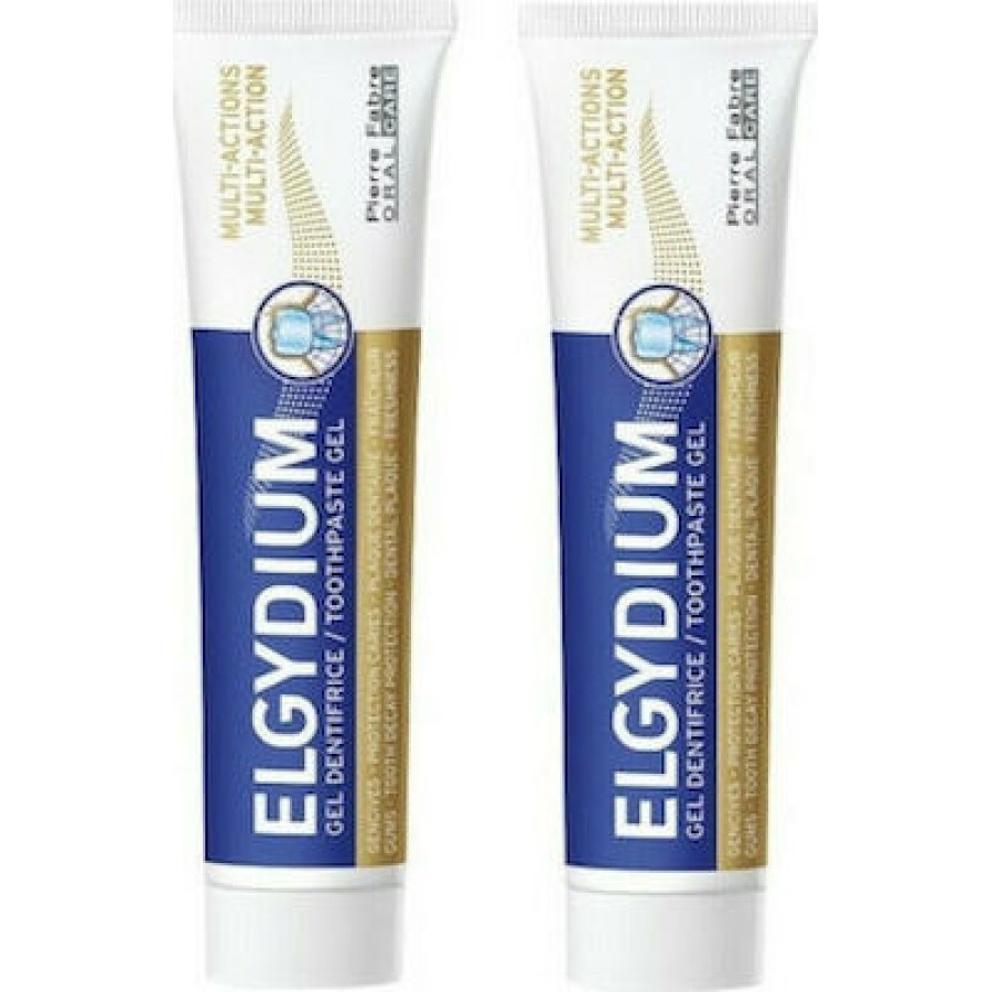 Elgydium Multi Action Toothpaste Gel 2x75ml