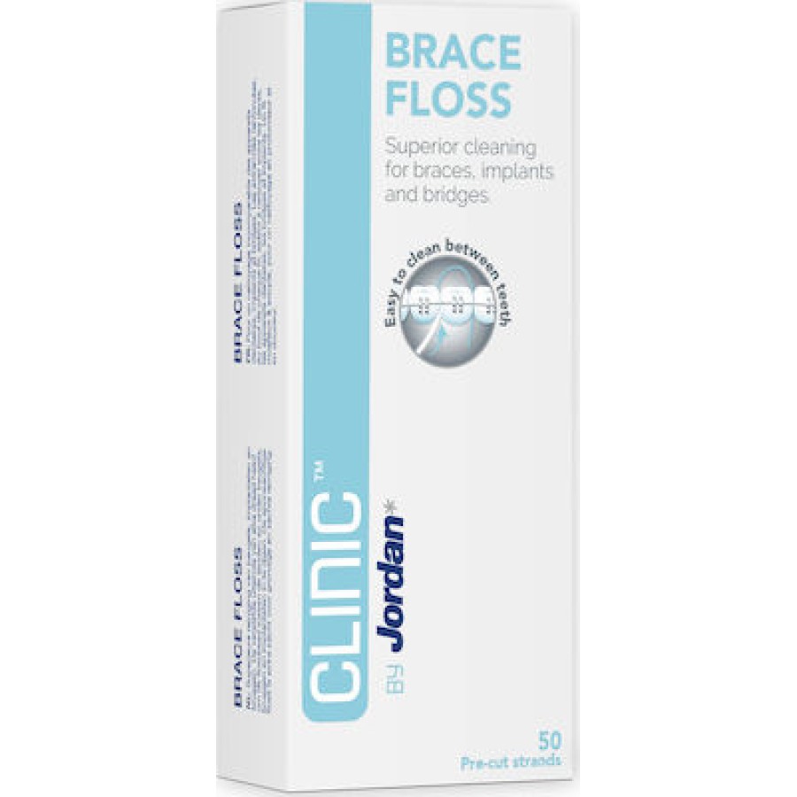 Jordan Clinic Brace Floss Οδοντικό Νήμα 50τμχ