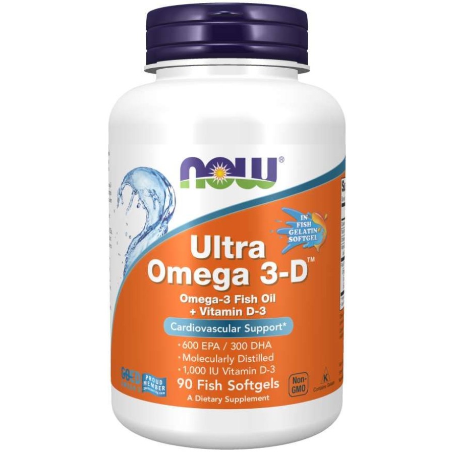 Now Ultra Omega-3 500 EPA/250 DHA 90 Softgels