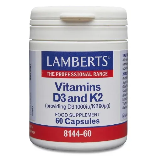 Lamberts Vitamins D3 1000iu & K2 90μg 60Caps