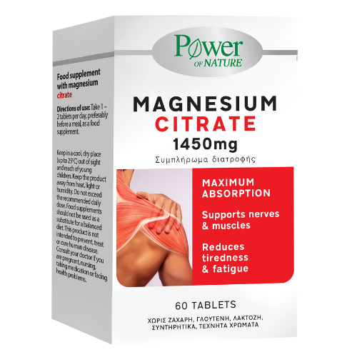 Power Of Nature Magnesium Citrate 1450mg 60Tabs