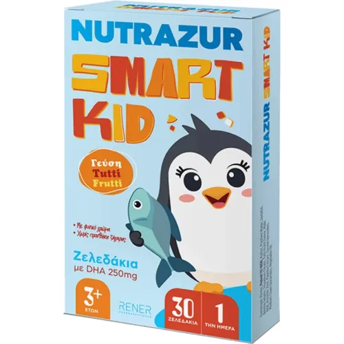 Nutrazur Smart kid Tutti Frutti Συμπλήρωμα Διατροφής με Ιχθυέλαιο Υψηλής Καθαρότητας 30 Ζελεδάκια
