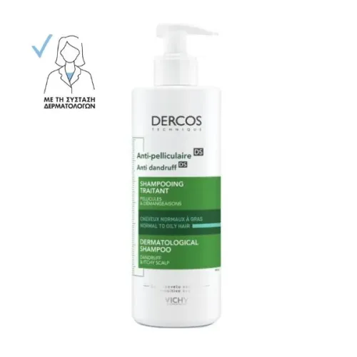 Vichy Dercos Σαμπουάν Αντιπιτυριδικό Για Κανονικά Έως Λιπαρά Μαλλιά 390ml