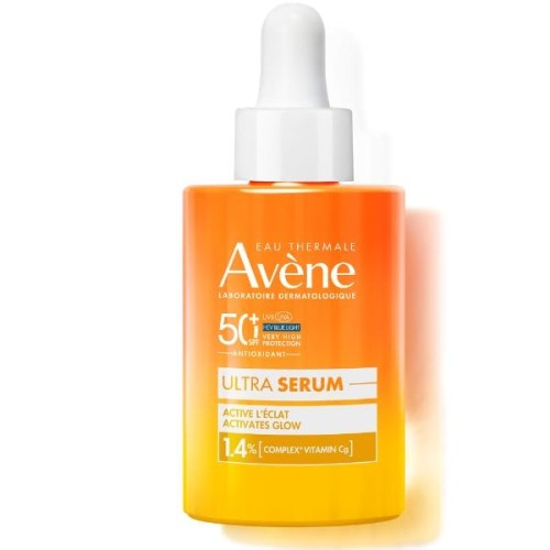 Avene Ultra Serum SPF50+ Aντηλιακός Ορός Προσώπου για Λάμψη με Σύμπλεγμα Βιταμίνης Cg, 30ml