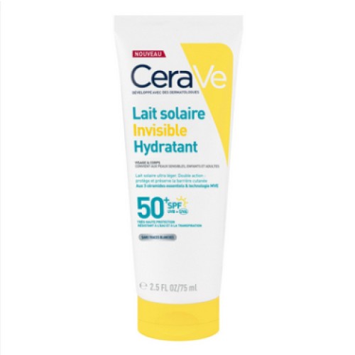 Cerave Invisible Hydrating Sunscreen Lait Face & Body SPF50 75ml