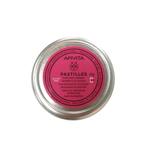 Apivita Pastilles Με Βατόμουρο & Πρόπολη 45gr (Μωβ)