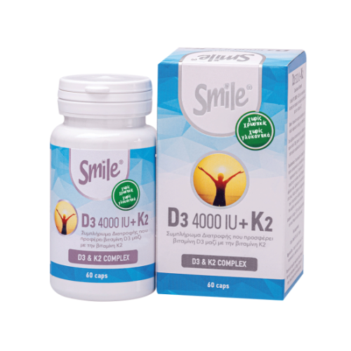 Smile D3 4000 IU + K2 60 κάψουλες & Zinc + Vit C 60 κάψουλες Promo 
