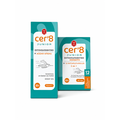 CER'8 Junior Άοσμη Εντομοαπωθητική Κρέμα 150ml & Δώρο Αυτοκόλλητα Επιθέματα 12τμχ