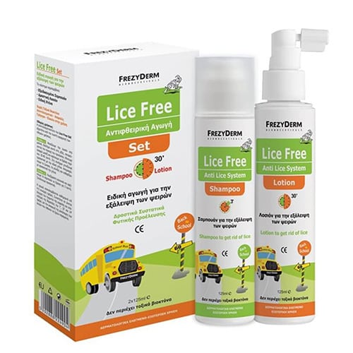 Frezyderm Lice Free Set Ολοκληρωμένη Αγωγή για Ψείρες Σαμπουάν & Λοσιόν 2 x 125ml