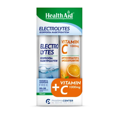 Health Aid Electrolytes 20 Effe+Vitamin C1000mg 20 Effe Tabs