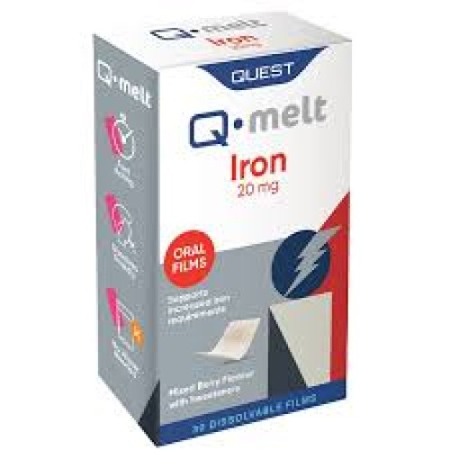 Quest Q Melt Iron 20mg 30 Dissolvable Films