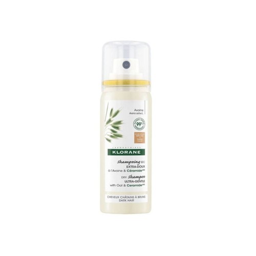 Klorane Dry Shampoo Avoine Teintee - Ξηρό Σαμπουάν Με Βρώμη Για Καστανά Έως Σκούρα Μαλλιά 50ml