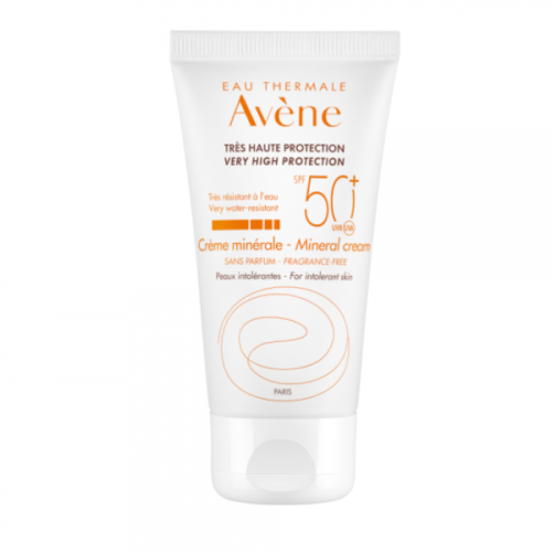 Avene Creme Minerale Αντιηλιακό Προσώπου Spf50+, 50ml