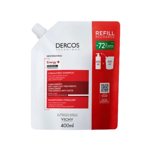 Vichy Dercos Energy Stimulating Shampoo Refill 400ml.
