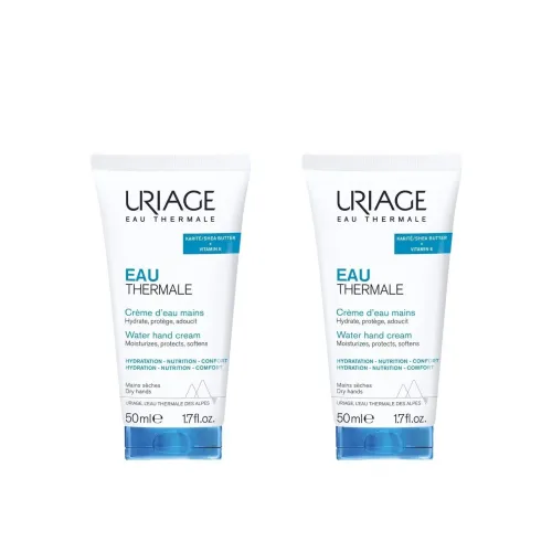 Uriage Eau Theramale Water Hand Cream Ενυδατική Κρέμα Χεριών 2x50ml